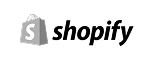 Shopify logo in grayscale