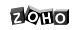 Zoho logo on a dark background