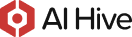 Red hexagon with AI Hive text