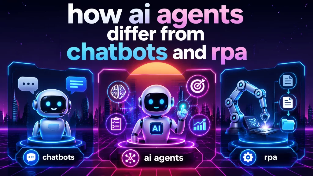 How AI Agents Differ From Chatbots and RPA