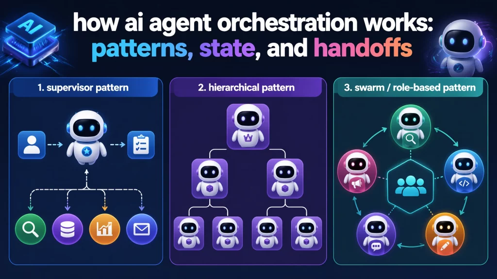 How AI Agent Orchestration Works: Patterns, State, and Handoffs