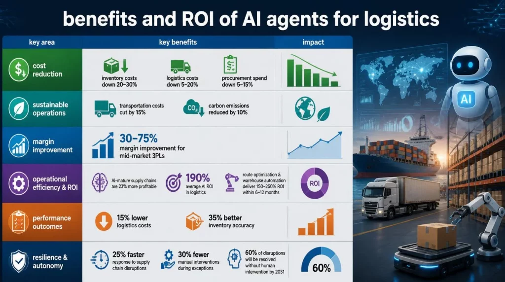 Benefits and ROI of AI Agents for Logistics