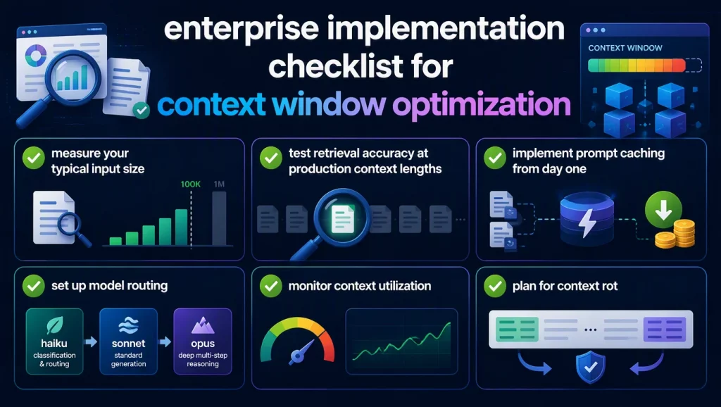 Enterprise Implementation Checklist for Context Window Optimization