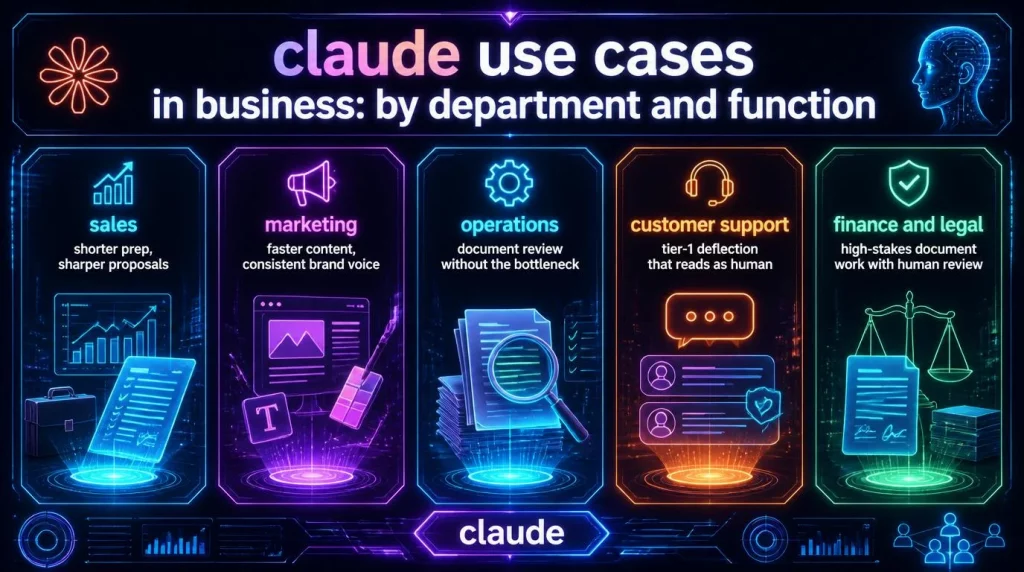 5 Common Claude Use Cases in Business: By Department and Function