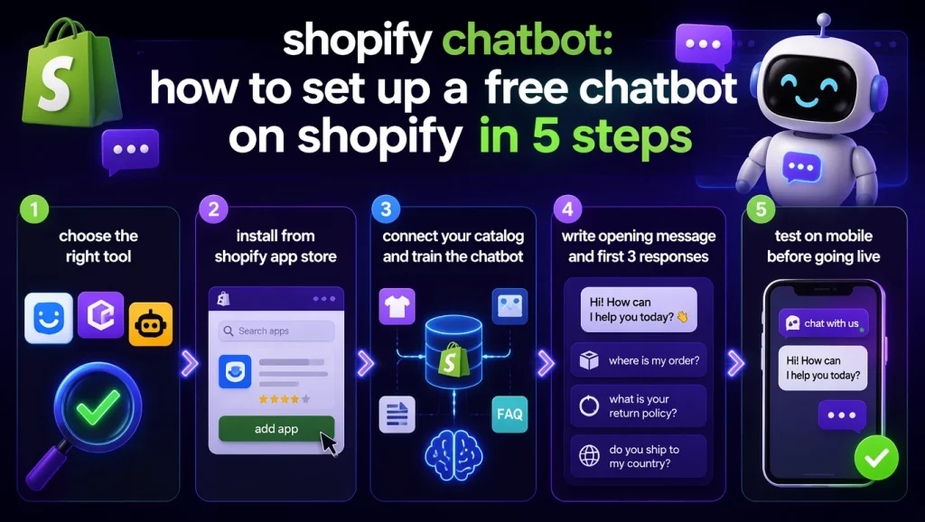 How to Set Up a Free Chatbot on Shopify in 5 Steps