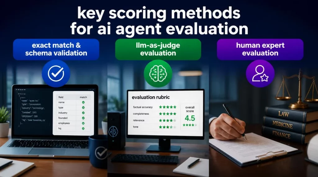 Key Scoring Methods for AI Agent Evaluation
