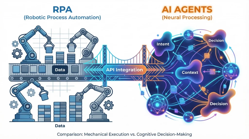 AI Agent vs RPA: Understanding the Architectural Difference