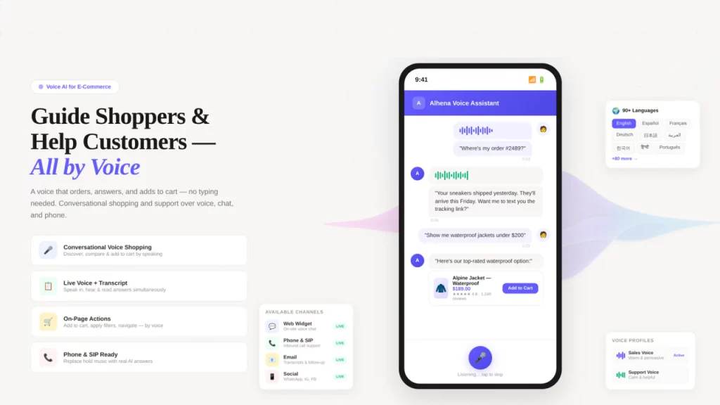 Alhena AI: Best for Conversion-Focused Ecommerce