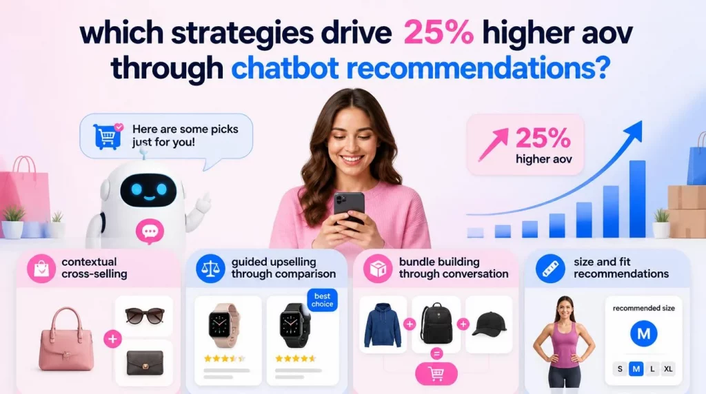 Which Strategies Drive 25% Higher AOV Through Chatbot Recommendations?