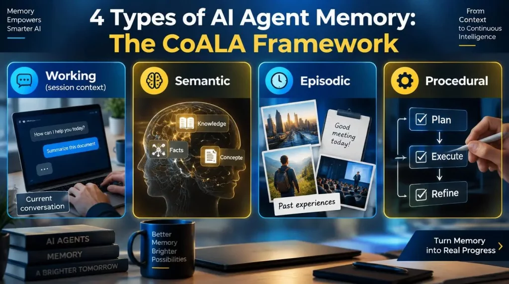 4 Types of AI Agent Memory: The CoALA Framework Tiers